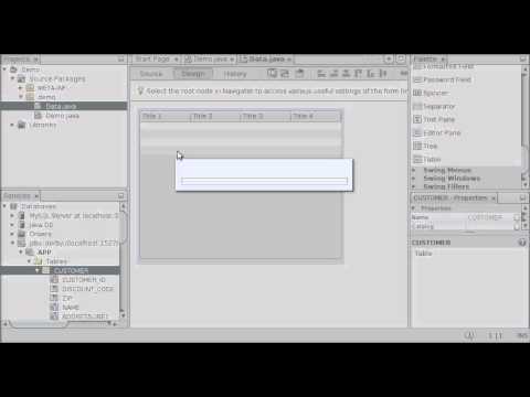 Generate Data Table Fast with NetBeans IDE