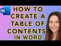 How To Create A Table Of Contents In Word - Effectively Insert And Customize Your TOC