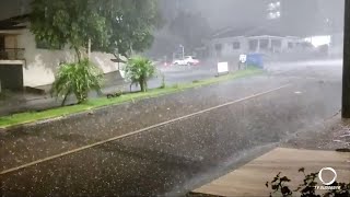 Forte chuva de granizo causa estragos na região...