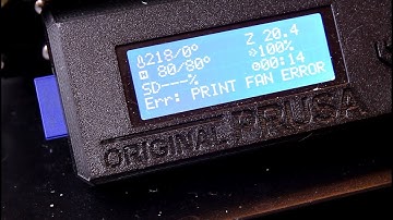 Prusa i3 MK3 "Err: PRINT FAN ERROR" Fix