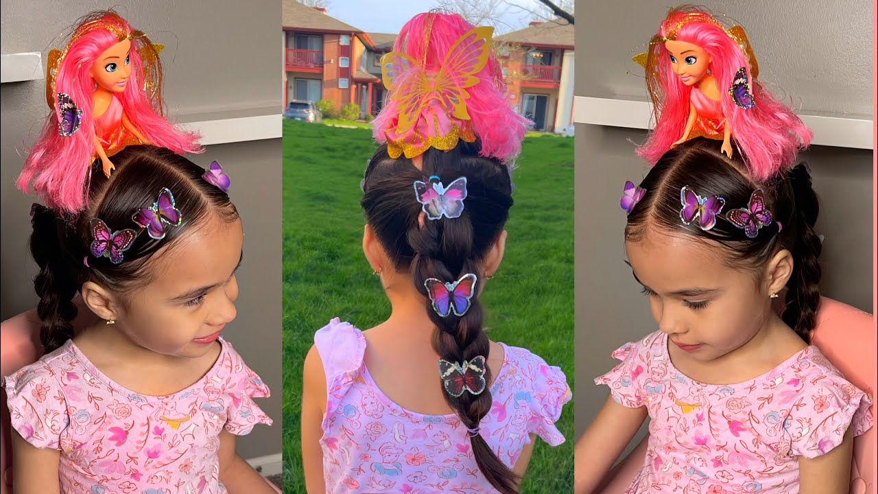 PEINADO LOCO Y DIVERTIDO PARA NIÑAS🦋