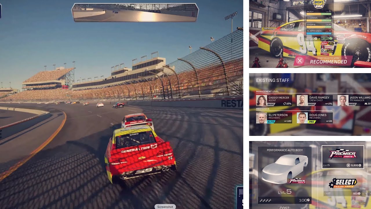 Объяснение режима карьеры NASCAR 25 — настройка короткой трассы и проведение гонки