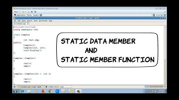 static data member | static member function | C++ Programming