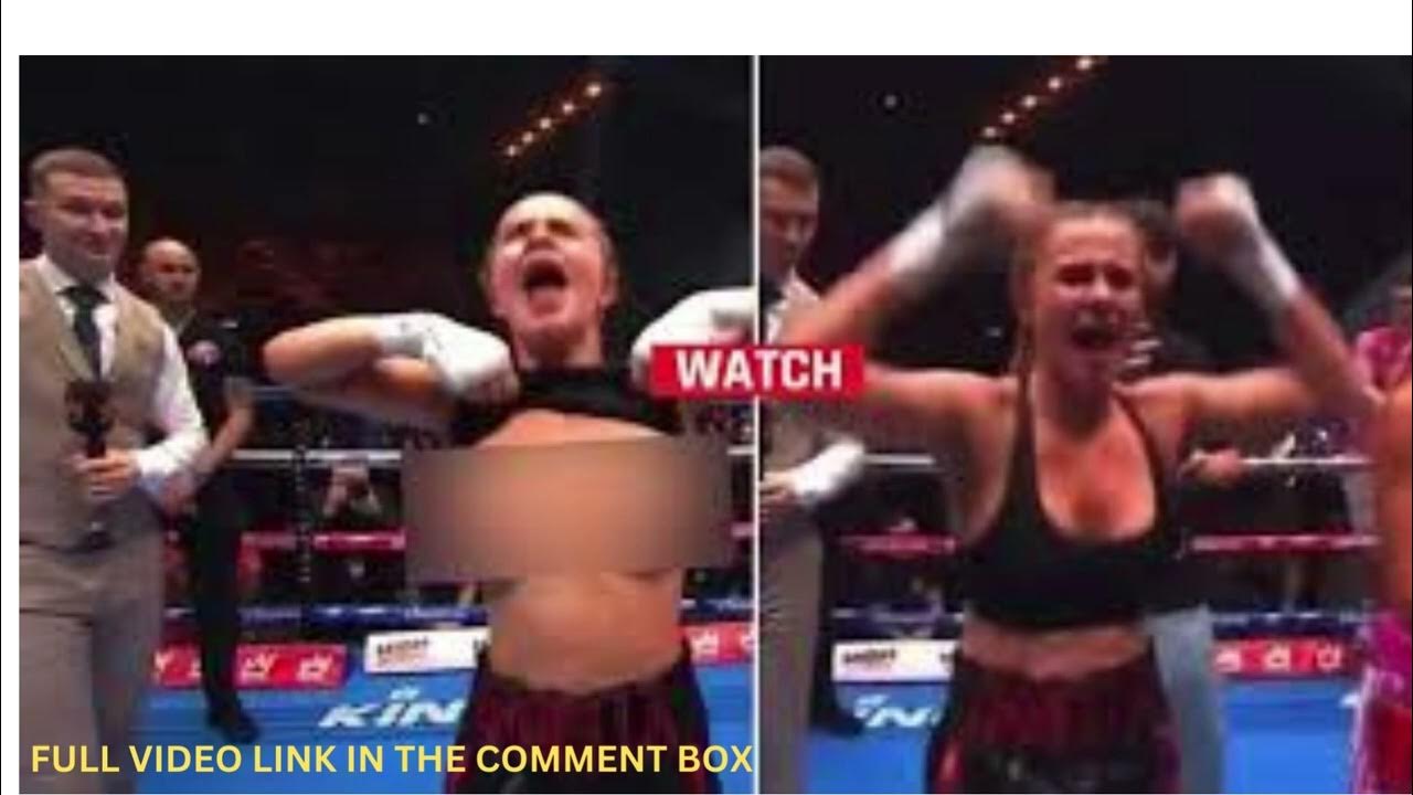 Boxer Daniella Hemsley Flashes her brests after winning fight