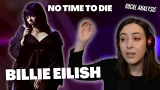 Vocal Coach Reacts to BILLIE EILISH, FINNEAS | No Time To Die (The Oscars 2022) | (\& Analysis)