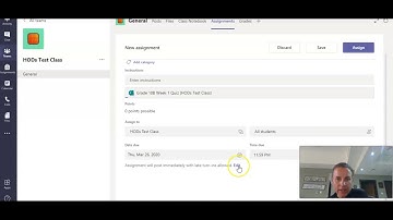 How to set a quiz for a certain time on microsoft teams