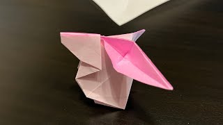 63, 「うさぎ」おりがみ4ヶ国語テキスト100 - YouTube