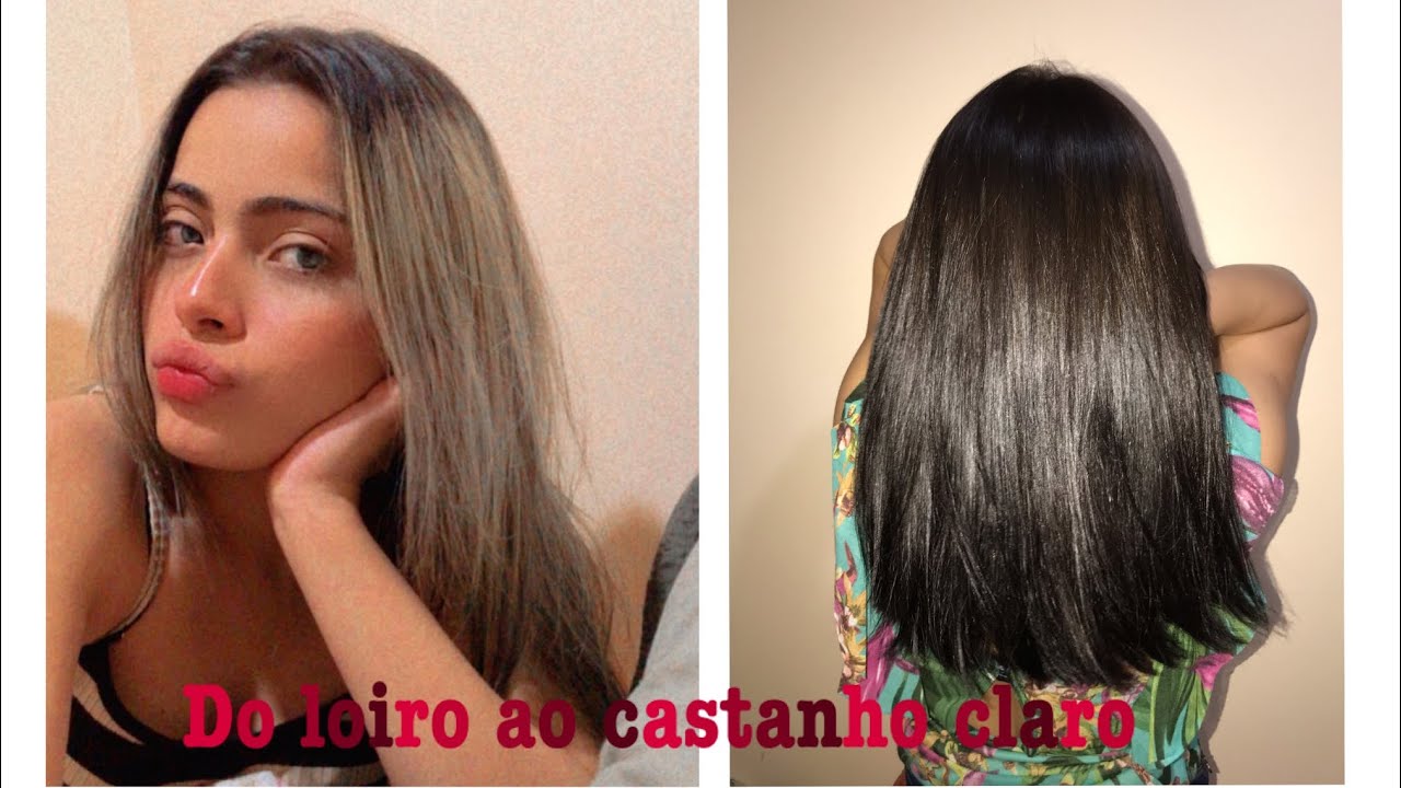 Do loiro ao castanho claro 5.0 + 5.1 em casa  ( pré-pigmentação) tudo passo a passo ..