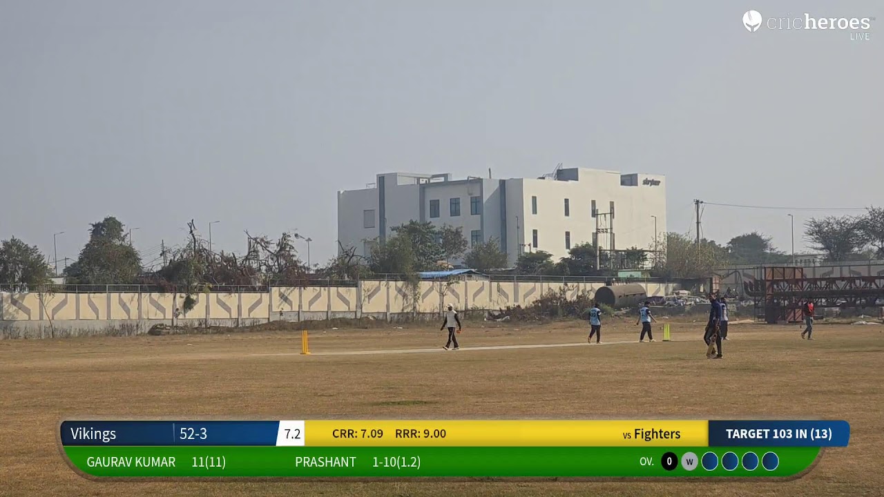 Fighters vs Vikings live cricket match | GBC CRICKET TOURNAMENT - 3rd Edition  live - Tata intellion