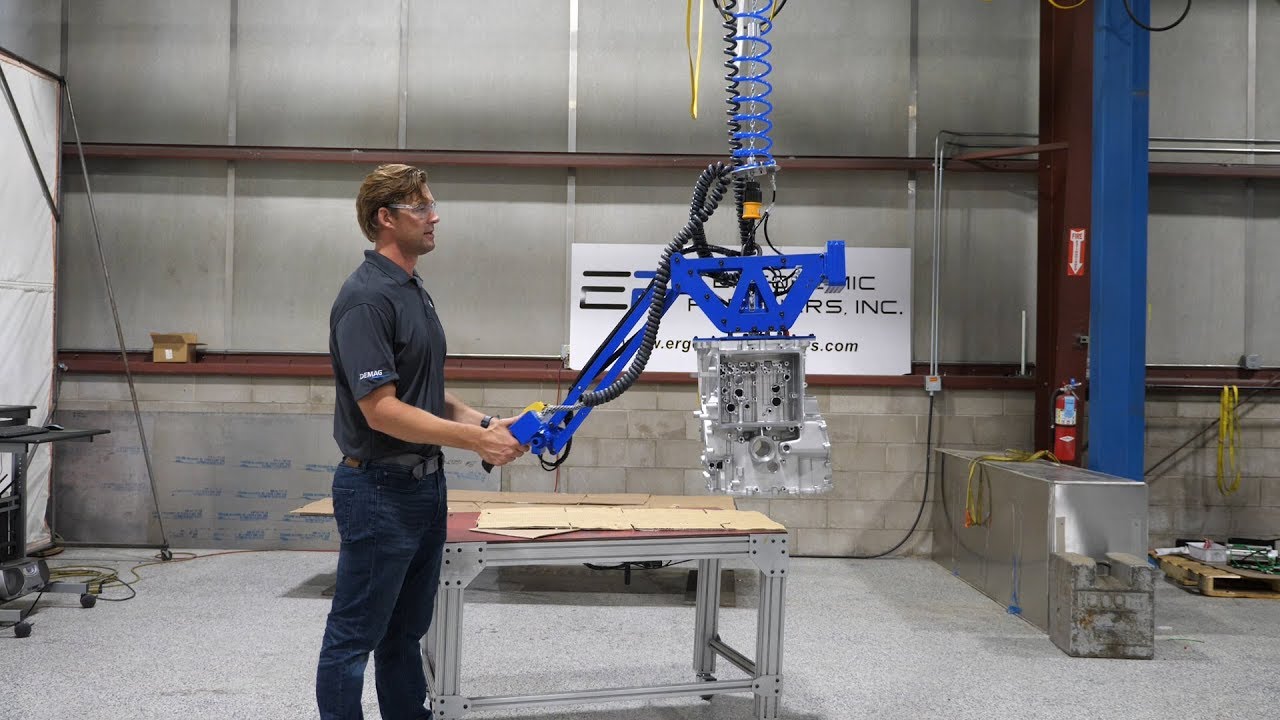 Transmission Housing Gripper on Gorbel GS Hoist YouTube