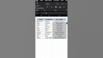 Flash Fill- Full Name -Excel tips and Tricks#excel #exceltips#exceltutorial#exceltricks#excelformula