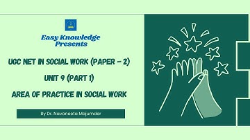 LEARN UNIT 9: Part 1: Area of Practice in Social Work: Weekly LIVE Session on UGC NET Social Work