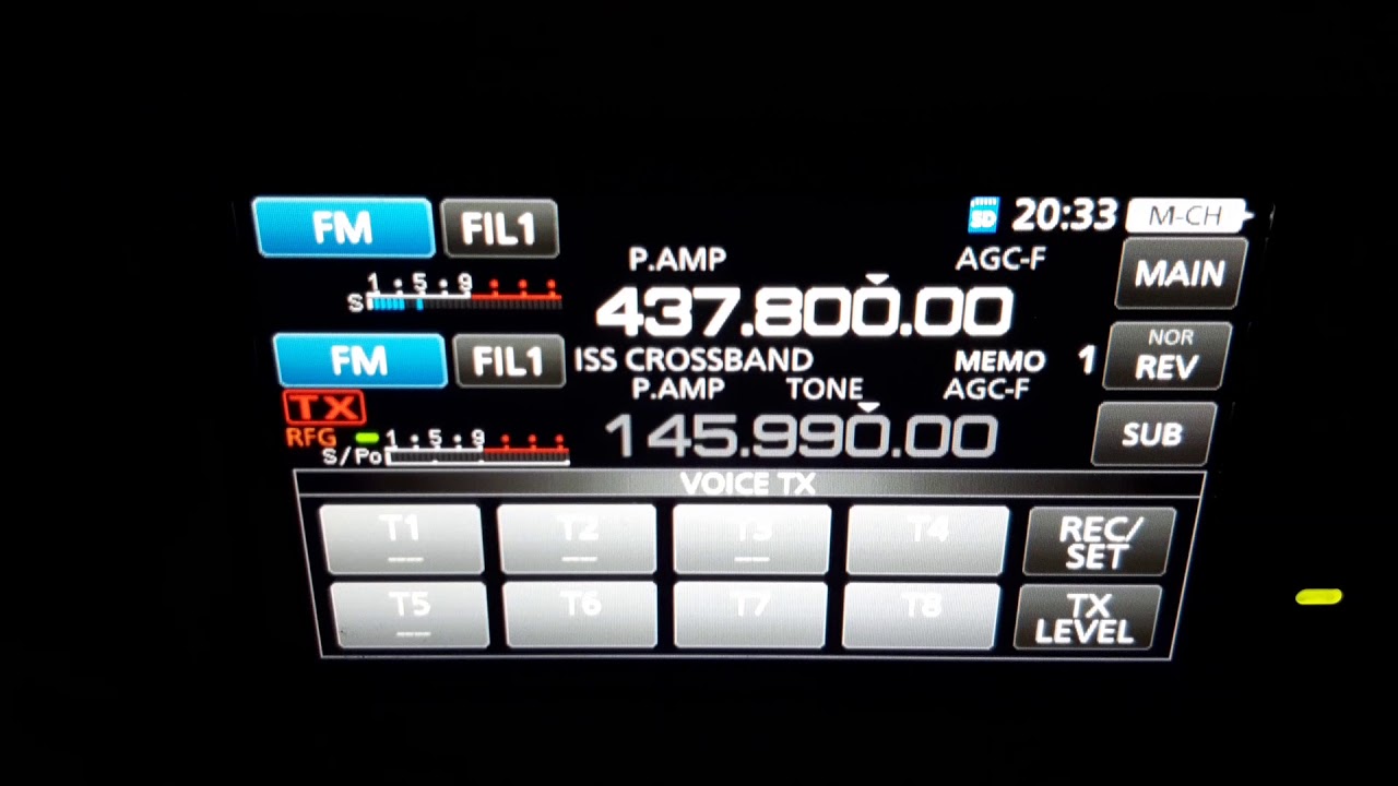 IC9700 listening to the ISS repeater