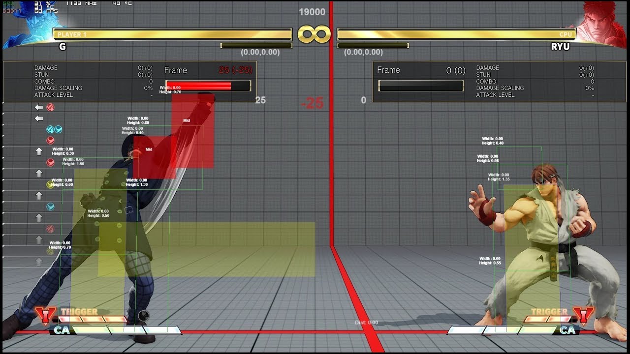 Street Fighter V AE G slow motion hitboxes - YouTube