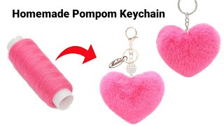 How to make Keychain with Sewing Thread/Homemade Keychain/DIY Gift Keychain/btsKeychain/CuteKeychain