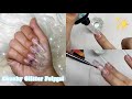 CLEAR GLITTER POLYGEL NAIL SET! MODELONES GLITTER POLYGEL KIT | Nail Tutorial