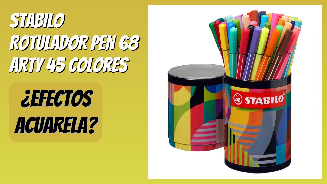 RESEÑA (2026) : STABILO Rotulador Pen 68 Arty 45 Colores. DETALLES