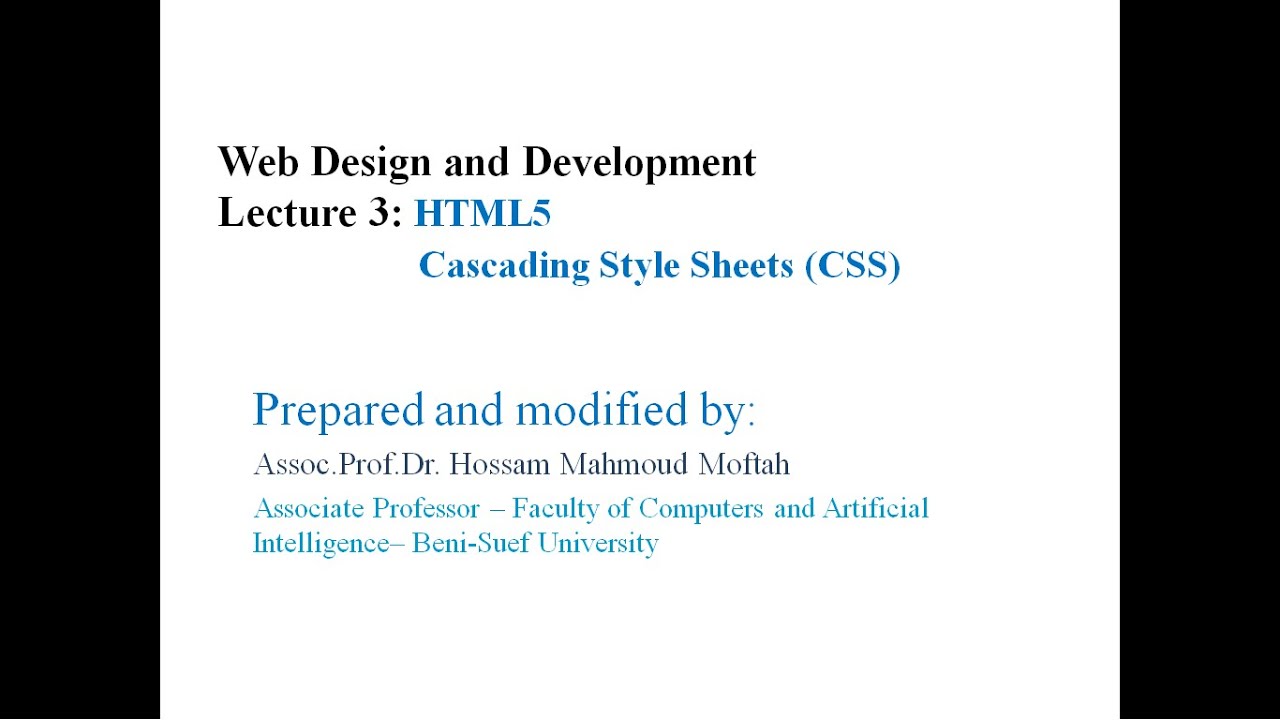 web lecture 3-2 Css شرح - YouTube