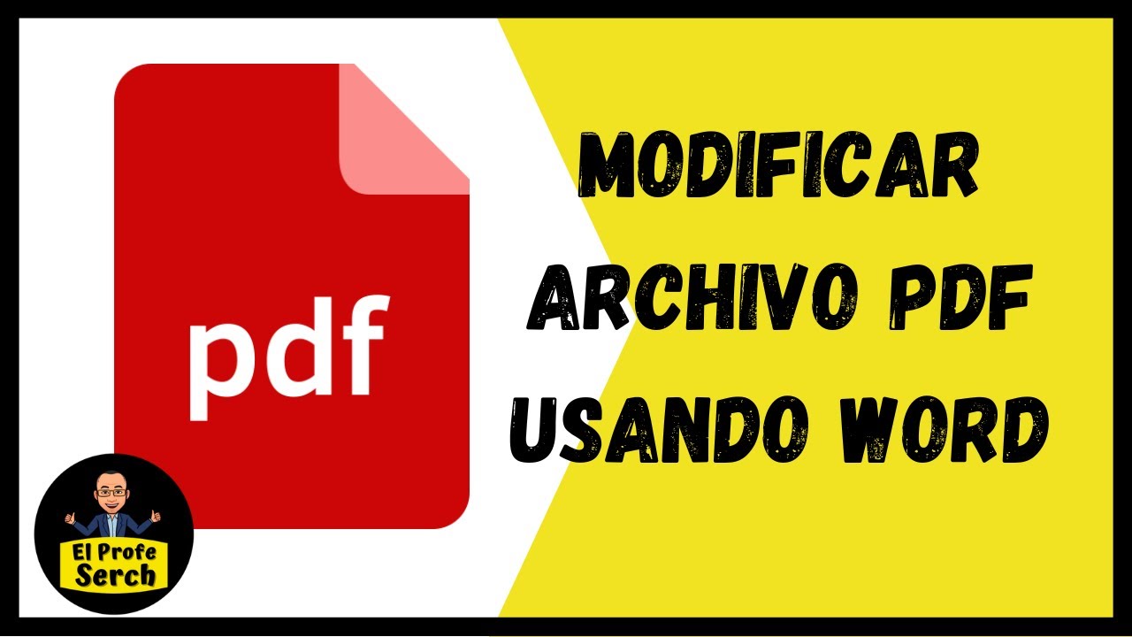 Como Modificar Archivo Pdf Usando Word YouTube