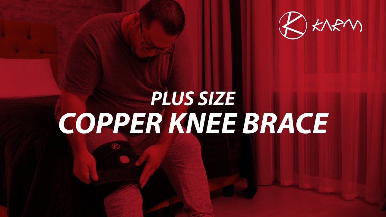 KARM Plus Size Copper Knee Brace with Adjustable Straps BEST KNEE BRACE FOR KNEES YouTube