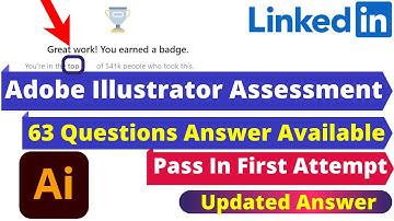 How To Pass LinkedIn Adobe Illustrator Assessment Quiz Answer 2021 | Updated Assessment Answer