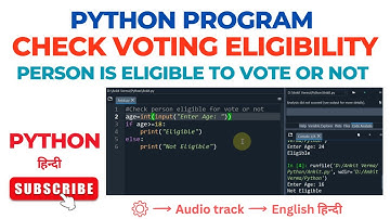 Python Program to Check Eligibility for Voting