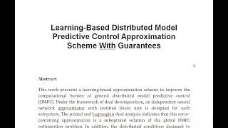 Learning Based Distributed Model Predictive Control Approximation Scheme With Guarantees