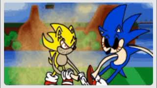 Fleetway Sonic un-executable (DX). (Fleetway) Super Sonic broke Sonic Exe's arm.