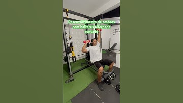 Desenvolvimento de ombros com halteres alternada sentado - prof. Matheus Gomes #academia