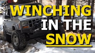Winching through DEEP SNOW - Strawberry Pass Trail