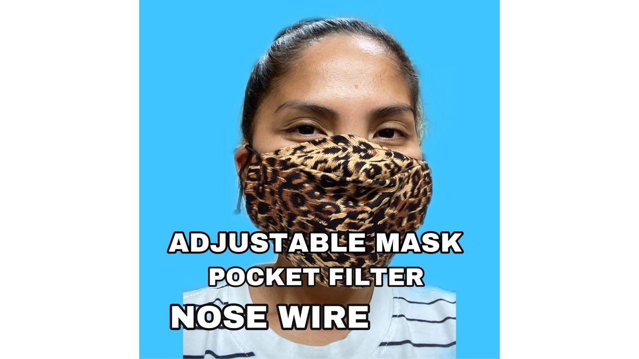 TUTORIAL HOW TO SEW FACE MASK WITH POCKET FILTER AND NOSE WIRE