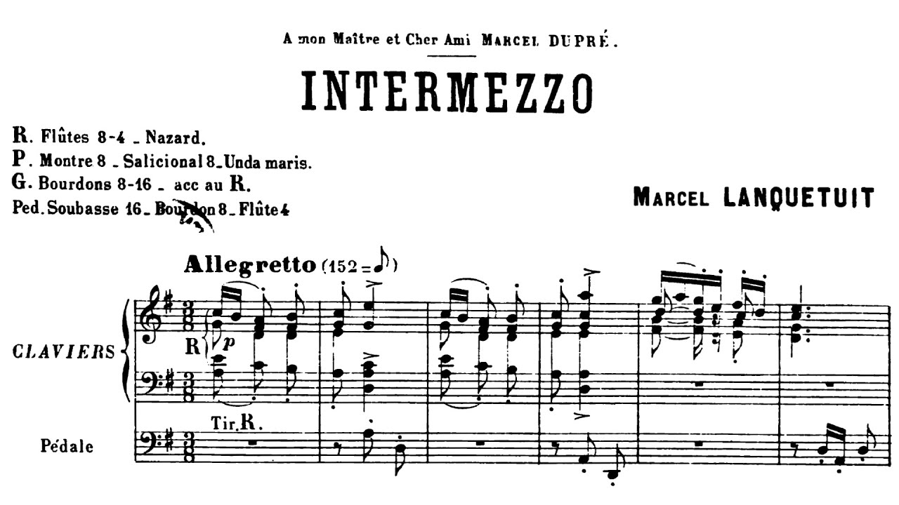 Marcel Lanquetuit ♦ Intermezzo (1923, L'Orgue Moderne) ♦ Aaron Tan