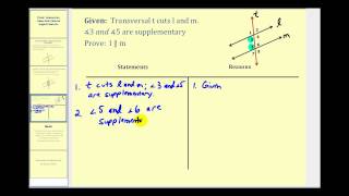 Proof:  Consecutive Interior Angles Converse