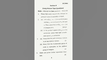 M.Sc. (Mathematics), Sem.- 3rd, (Topology), MGKVP.