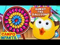 Dibujos Animados De Patito Afortunado Juego De Globos En La Feria Campo Infantil 