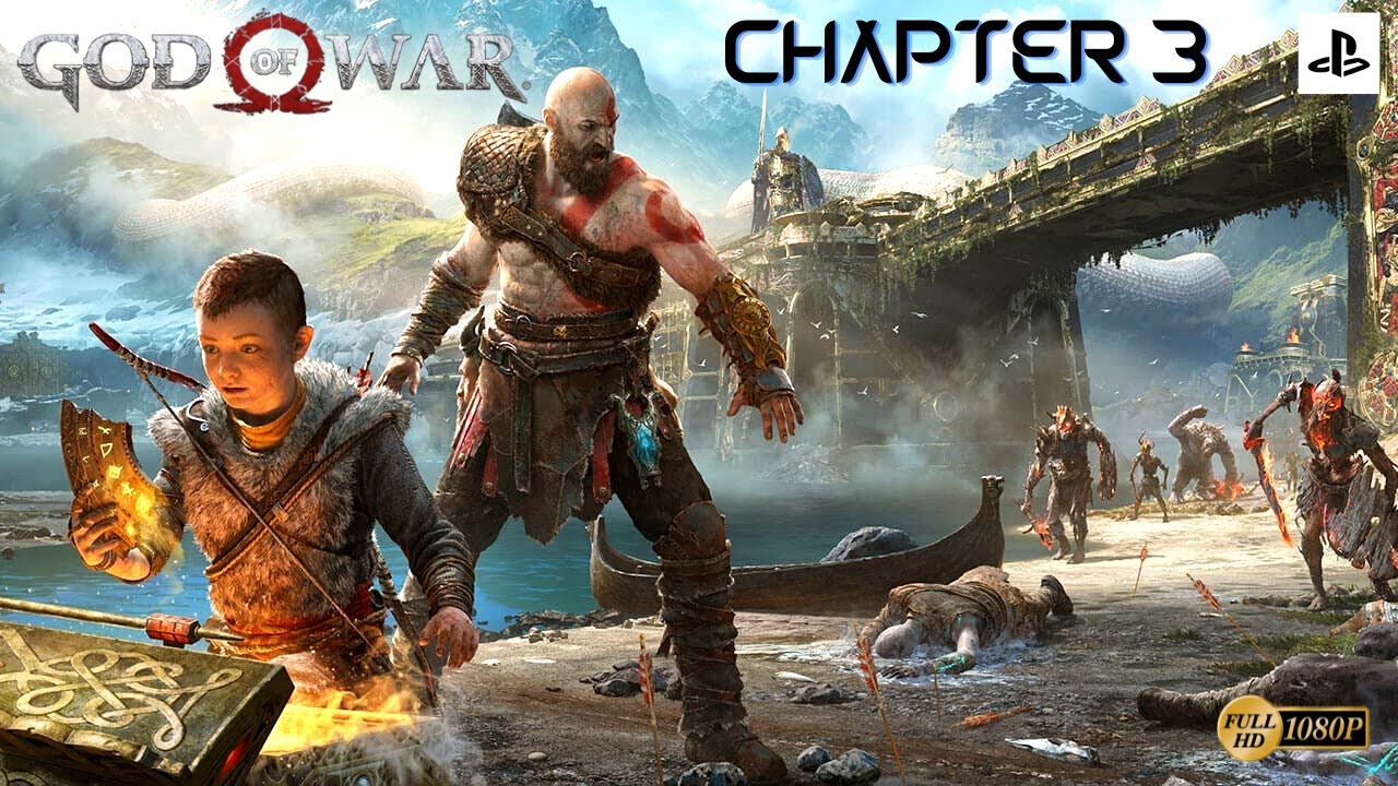 God of war | Solving the Puzzle to open the Rune gate | Chapter 3 - PS4 gameplay walkthrough
