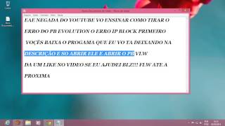 Como tira o erro ip block do Point Blank Revolution