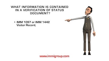 What information is contained in a Verification of Status document?