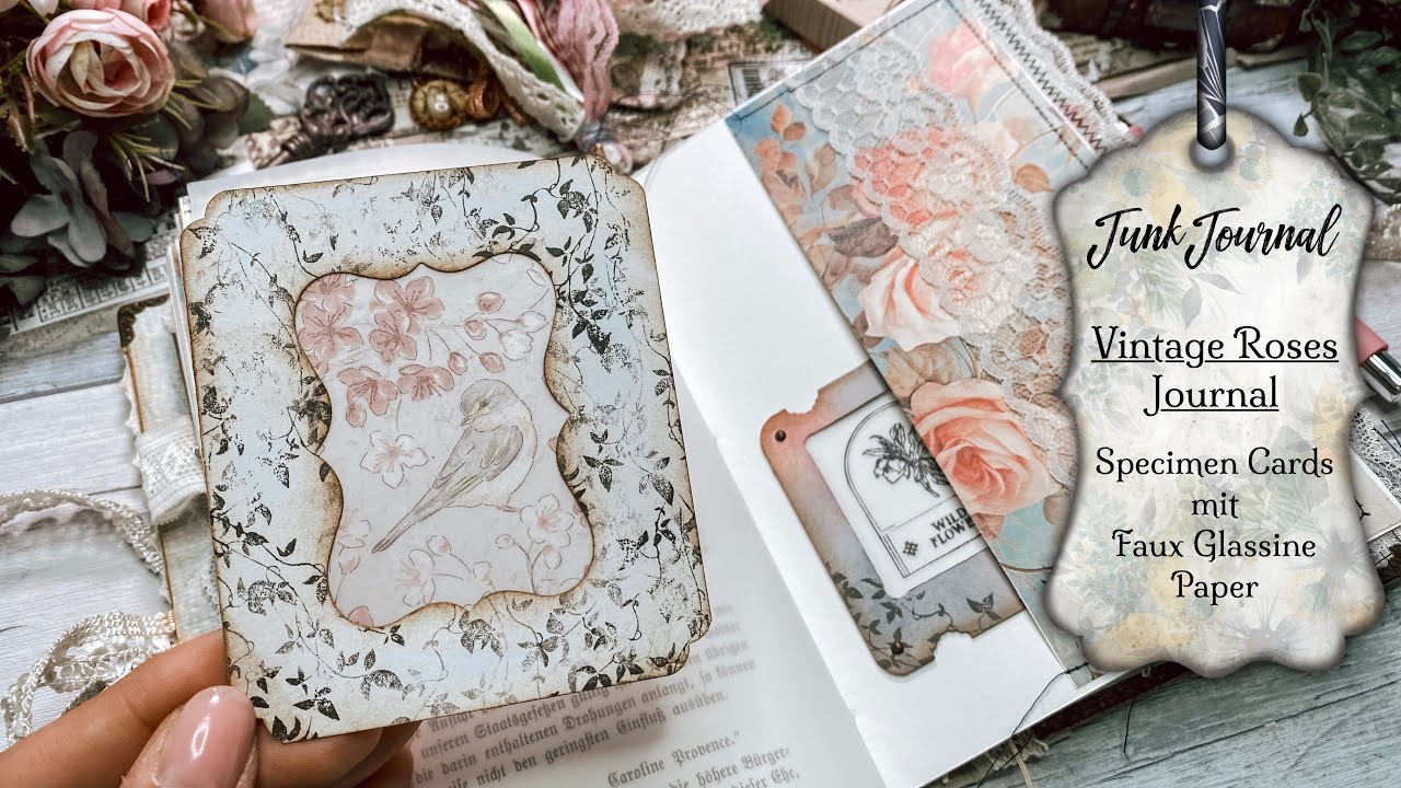 Junk Journal / deutsch / Specimen Cards mit faux Glassine Paper