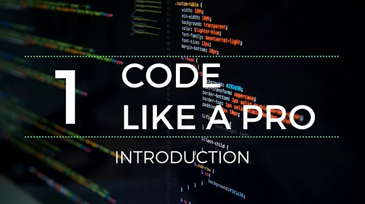 Koda som en expert: Introduktion | Hur man skriver kod professionellt