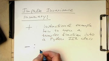 Impulse invariance method: conclusion / problem