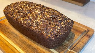 Candied Pecan Crusted Banana Bread Candied Pecan Crusted Banana Bread