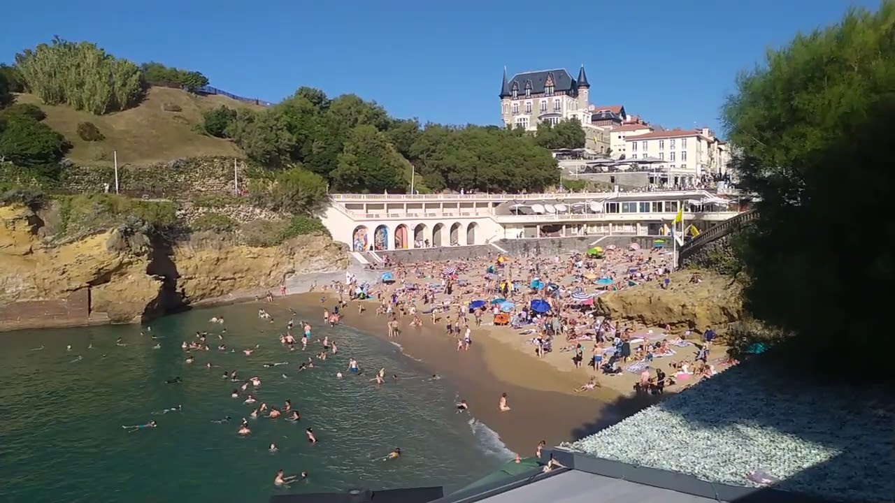 🔴 Live Webcam Biarritz HD | Plage du Port Vieux | Eden Rock Cafe | Pays basque | Côte basque