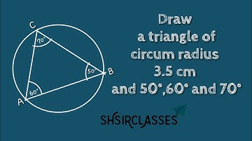 How to draw a triangle of circumradius 3.5cm and it