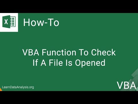 Video: How To Determine If A File Is Open Or Not