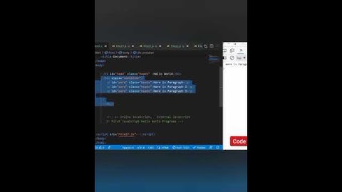 queryselector in Javascript in Hindi #shorts