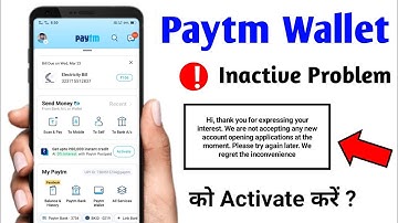 how to paytm wallet inctive problem | paytm wallet problem | paytm wallet inactive problem 2022