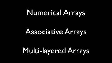 PHP in 60 - Arrays