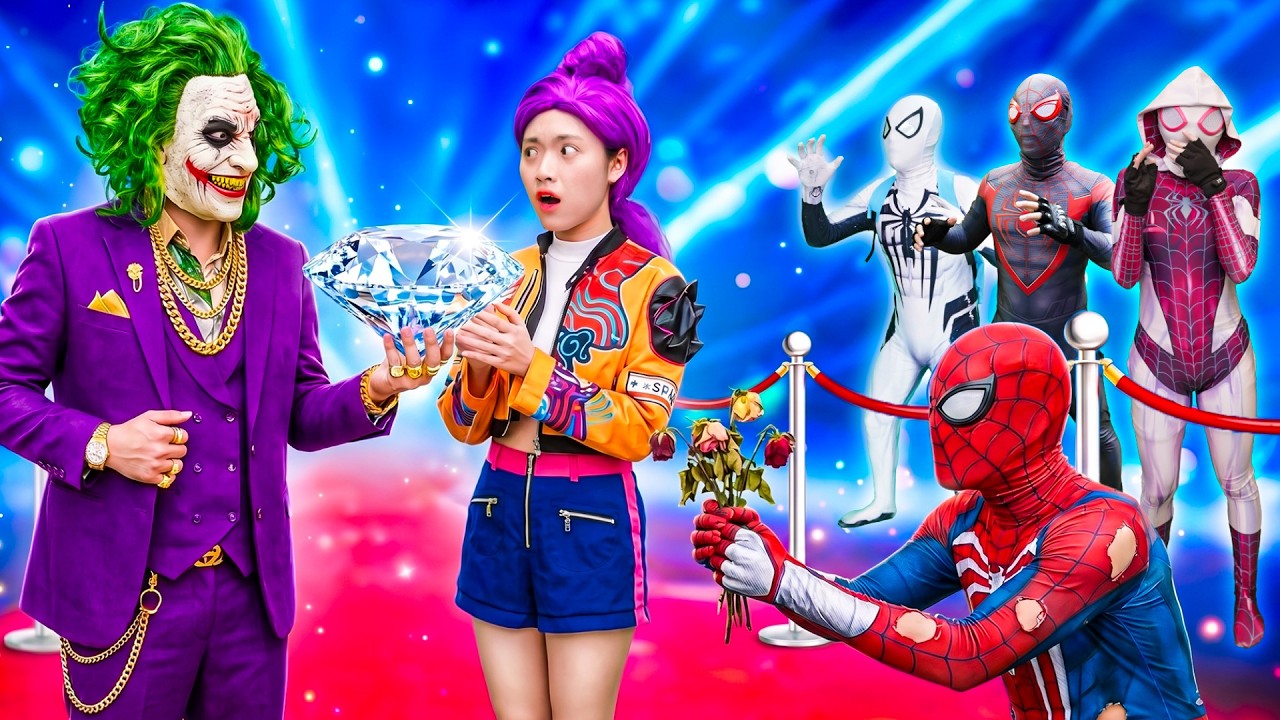 ジョーカーとスパイダーマンが転校生に夢中！？彼女の心をつかむのはどっちだ！