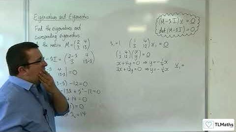 AQA A-Level Further Maths C10-04 Eigenvalues and Eigenvectors: 2D Example 2